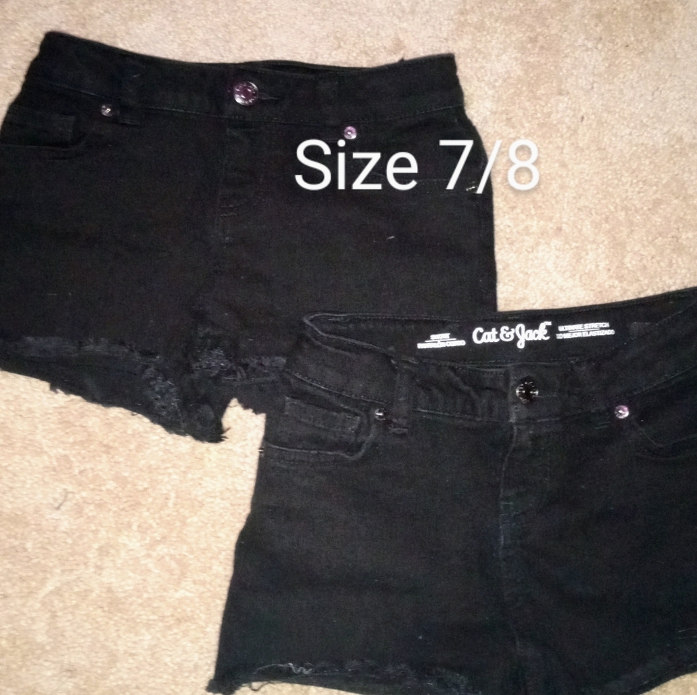 Size 7/8 cat n jack jean fringe shorts GUC